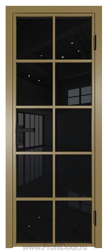 Дверь Profil Doors 4AG стекло Черный Триплекс цвет профиля Золото