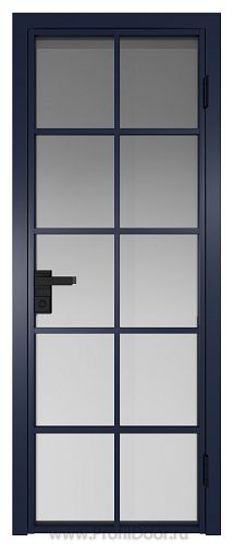 Дверь Profil Doors 4AG стекло Матовое цвет профиля Cиний матовый RAL5003