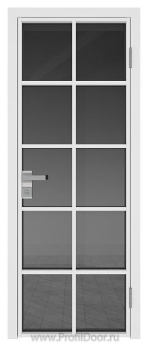 Дверь Profil Doors 4AG стекло Тонированное цвет профиля Белый матовый RAL9003