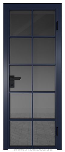 Дверь Profil Doors 4AG стекло Тонированное цвет профиля Cиний матовый RAL5003