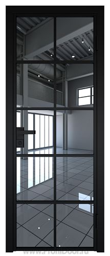 Дверь Profil Doors 4AG стекло Зеркало цвет профиля Черный матовый RAL9005