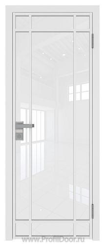 Дверь Profil Doors 5AG стекло Белый Триплекс цвет профиля Белый матовый RAL9003