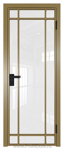 Дверь Profil Doors 5AG стекло Белый Триплекс цвет профиля Золото