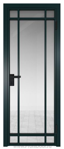 Дверь Profil Doors 5AG стекло Прозрачное цвет профиля Зеленый матовый RAL6004