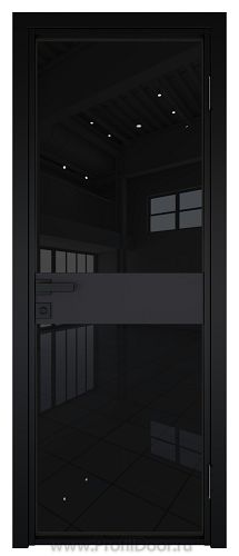 Дверь Profil Doors 6AG Цвет профиля Черный Seidenmatt RAL9005 стекло Черный триплекс вставка Черный Seidenmatt