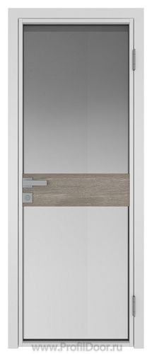 Дверь Profil Doors 6AG стекло Матовое цвет профиля Белый матовый RAL9003 вставка Каштан Темный