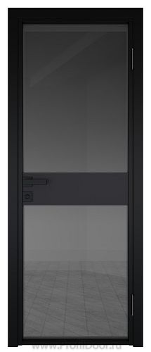 Дверь Profil Doors 6AG Цвет профиля Черный Seidenmatt RAL9005 стекло Тонированное вставка Черный Seidenmatt