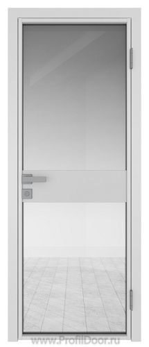 Дверь Profil Doors 6AG Цвет профиля Белый матовый RAL9003 стекло Прозрачное вставка Белый матовый
