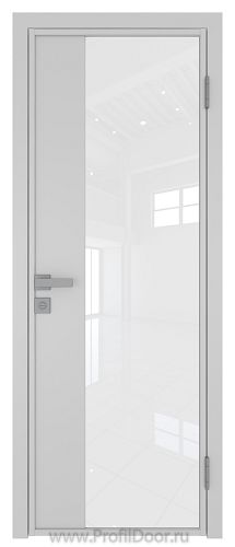 Дверь Profil Doors 7AG Цвет профиля Белый матовый RAL9003 стекло Белый триплекс вставка Белый матовый