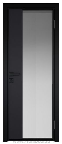 Дверь Profil Doors 7AG Цвет профиля Черный Seidenmatt RAL9005 стекло Матовое вставка Черный Seidenmatt