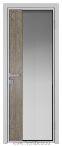 Дверь Profil Doors 7AG стекло Матовое цвет профиля Белый матовый RAL9003 вставка Каштан Темный