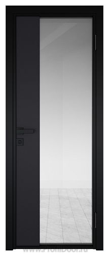 Дверь Profil Doors 7AG Цвет профиля Черный Seidenmatt RAL9005 стекло Прозрачное вставка Черный Seidenmatt