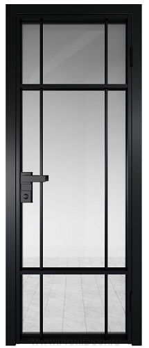 Дверь Profil Doors 8AG стекло Прозрачное цвет профиля Черный матовый RAL9005