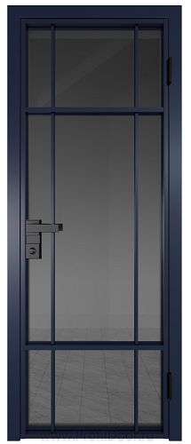Дверь Profil Doors 8AG стекло Тонированное цвет профиля Cиний матовый RAL5003