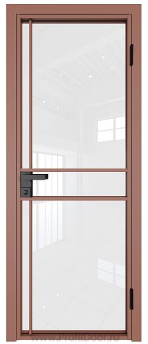 Дверь Profil Doors 9AG стекло Белый Триплекс цвет профиля Бронза