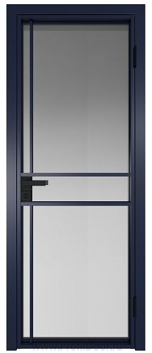 Дверь Profil Doors 9AG стекло Матовое цвет профиля Cиний матовый RAL5003