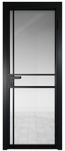 Дверь Profil Doors 9AG стекло Прозрачное цвет профиля Черный матовый RAL9005