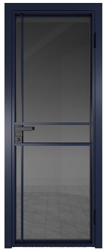 Дверь Profil Doors 9AG стекло Тонированное цвет профиля Cиний матовый RAL5003