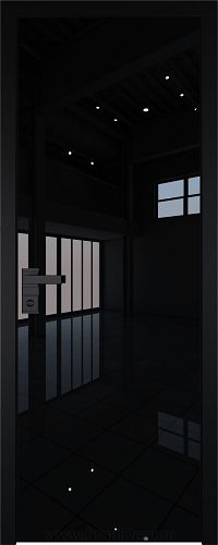 Дверь Profil Doors 1AGK стекло Lacobel Черный лак кромка Black Edition