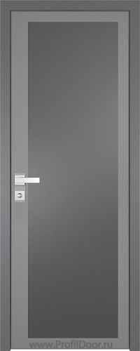 Дверь Profil Doors 2AGK стекло Планибель графит серый прокрас кромка Матовая алюминиевая