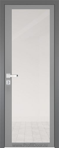 Дверь Profil Doors 2AGK стекло Прозрачное серый прокрас кромка Матовая алюминиевая