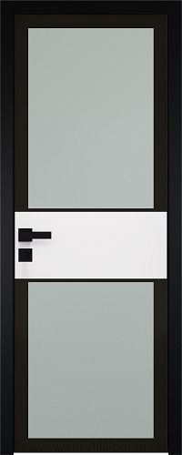 Дверь Profil Doors 5AGK вставка Аляска стекло Мателюкс черный прокрас кромка Black Edition