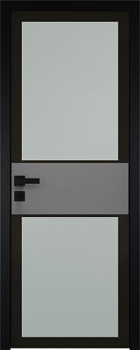 Дверь Profil Doors 5AGK вставка Грей стекло Мателюкс черный прокрас кромка Black Edition