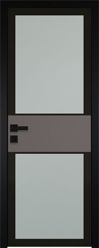 Дверь Profil Doors 5AGK вставка Какао матовый стекло Мателюкс черный прокрас кромка Black Edition