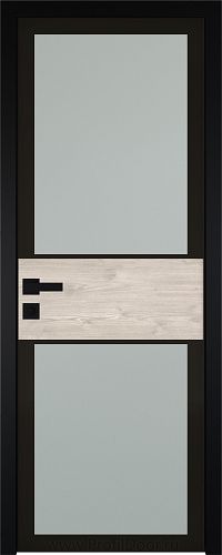 Дверь Profil Doors 5AGK вставка Каштан светлый стекло Мателюкс черный прокрас кромка Black Edition