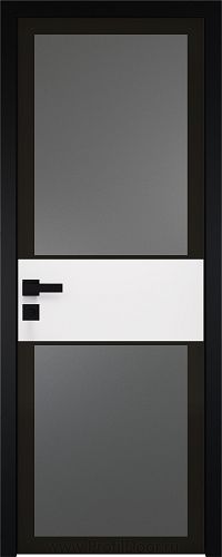 Дверь Profil Doors 5AGK вставка Аляска стекло Планибель графит черный прокрас кромка Black Edition