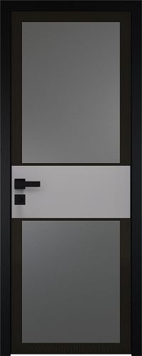 Дверь Profil Doors 5AGK вставка Манхэттен стекло Планибель графит черный прокрас кромка Black Edition