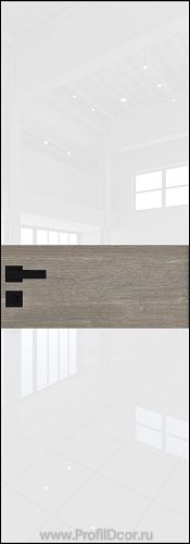 Дверь Profil Doors 5AGK кромка BLACK EDITION с 4-х сторон стекло Lacobel Белый лак вставка Каштан Темный