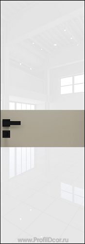 Дверь Profil Doors 5AGK кромка BLACK EDITION с 4-х сторон стекло Lacobel Белый лак вставка Шеллгрей