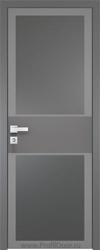Дверь Profil Doors 5AGK вставка Грей стекло Планибель графит серый прокрас кромка Матовая алюминиевая