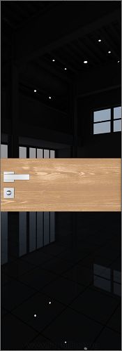 Дверь Profil Doors 5AGK кромка Матовый Алюминий с 4-х сторон стекло Lacobel Черный лак вставка Каштан Натуральный