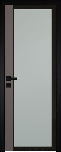Дверь Profil Doors 6AGK вставка Какао матовый стекло Мателюкс черный прокрас кромка Black Edition