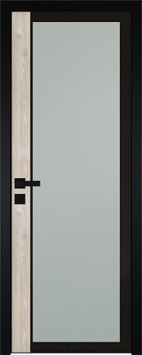 Дверь Profil Doors 6AGK вставка Каштан светлый стекло Мателюкс черный прокрас кромка Black Edition