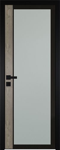 Дверь Profil Doors 6AGK вставка Каштан темный стекло Мателюкс черный прокрас кромка Black Edition