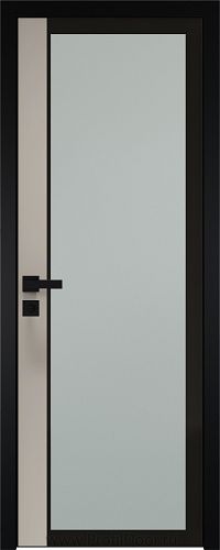 Дверь Profil Doors 6AGK вставка Санд стекло Мателюкс черный прокрас кромка Black Edition