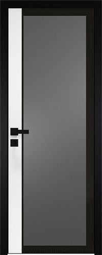 Дверь Profil Doors 6AGK вставка Аляска стекло Планибель графит черный прокрас кромка Black Edition