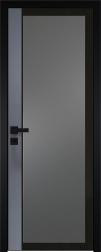 Дверь Profil Doors 6AGK вставка Антрацит стекло Планибель графит черный прокрас кромка Black Edition