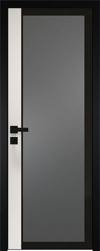 Дверь Profil Doors 6AGK вставка ДаркВайт стекло Планибель графит черный прокрас кромка Black Edition