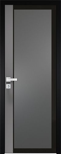 Дверь Profil Doors 6AGK вставка Грей стекло Планибель графит черный прокрас кромка Black Edition