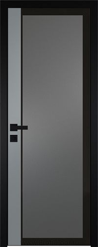 Дверь Profil Doors 6AGK вставка Кварц матовый стекло Планибель графит черный прокрас кромка Black Edition