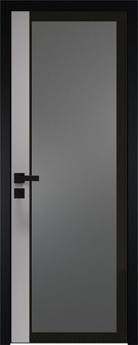 Дверь Profil Doors 6AGK вставка Манхэттен стекло Планибель графит черный прокрас кромка Black Edition