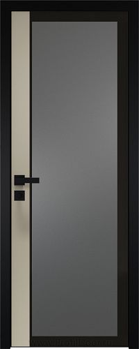 Дверь Profil Doors 6AGK вставка Шеллгрей стекло Планибель графит черный прокрас кромка Black Edition