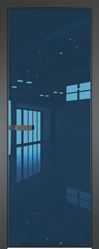 Дверь Profil Doors 1AGN стекло Blue зеркало цвет профиля Серая ночь (с наличником)
