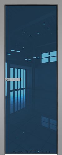 Дверь Profil Doors 1AGN стекло Blue зеркало цвет профиля Серебро (с наличником)