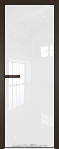 Дверь Profil Doors 1AGN стекло Lacobel Белый лак цвет профиля Деорэ (с наличником)