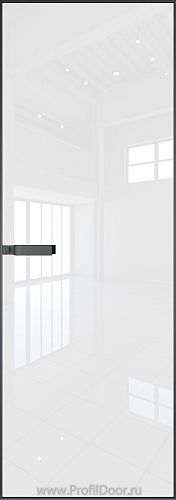 Дверь Profil Doors 1AGN стекло Lacobel Белый лак цвет профиля Серая ночь